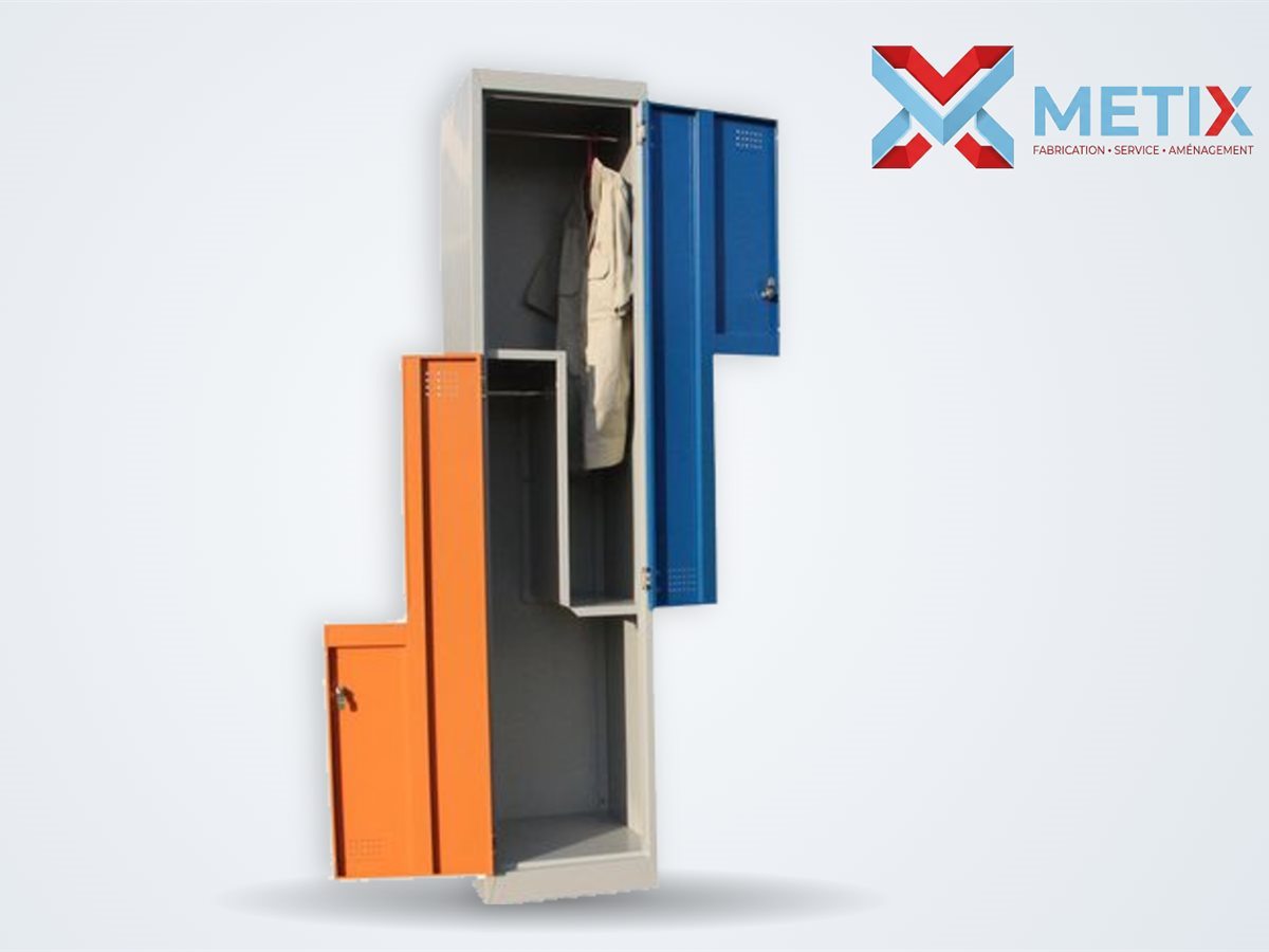 Vestiaire métallique en Z